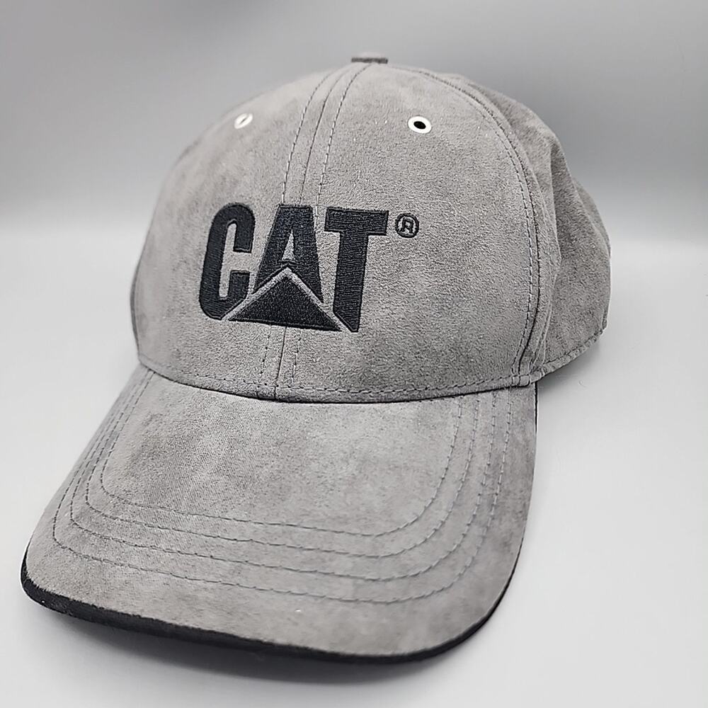 CAT Caterpillar Gray Microsuede Adjustable Ball Cap Adjustable